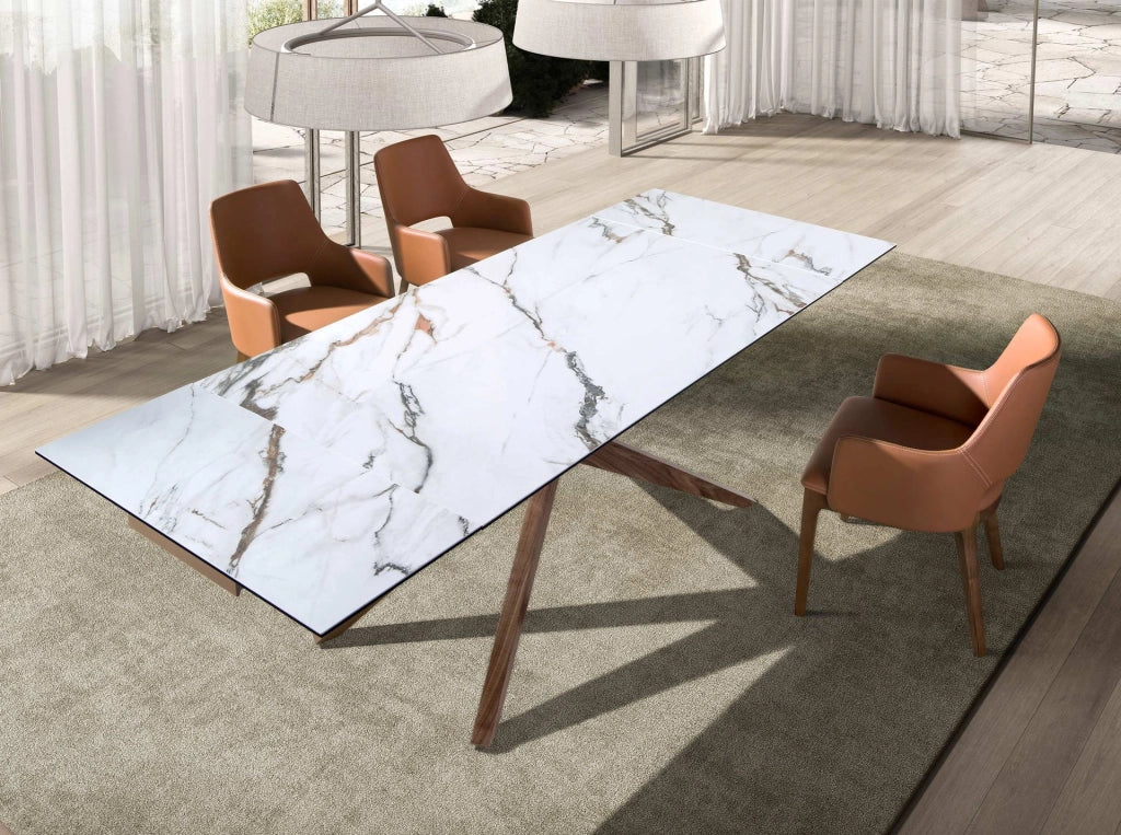 Sedia in ecopelle marrone
