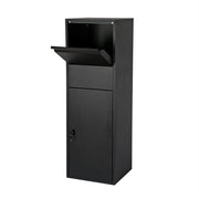 Cassetta postale/cassetta postale con serratura su supporto 46 ​​x 45 x 140 cm nera 16_0000115