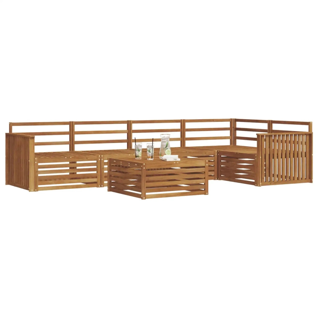 Set di divani da esterno 6 pcs Naturale