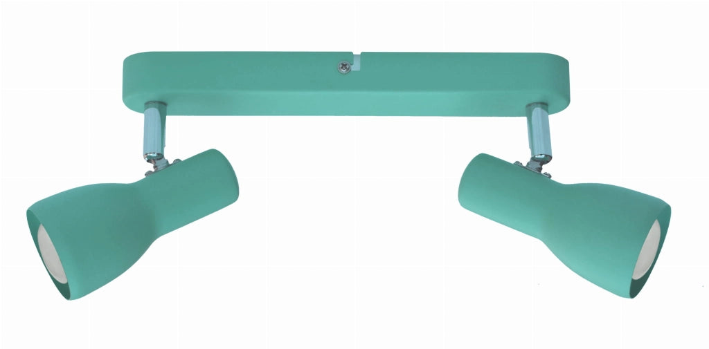 Candellux Picardo barra spot soffitto 2xE14 turchese metallo