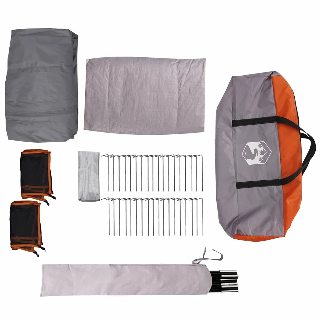 Tenda Familiare Grigio e arancione 610 x 610 x 210 cm
