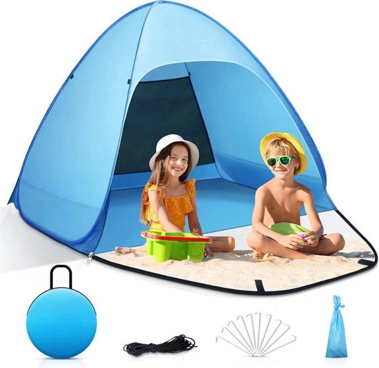 Tenda da campeggio - Tenda - 2 secondi - Dimensione S (per 1-3 persone) con doppia zip - Protezione UV - Portatile e illuminato, per giardino, barbecue, escursioni