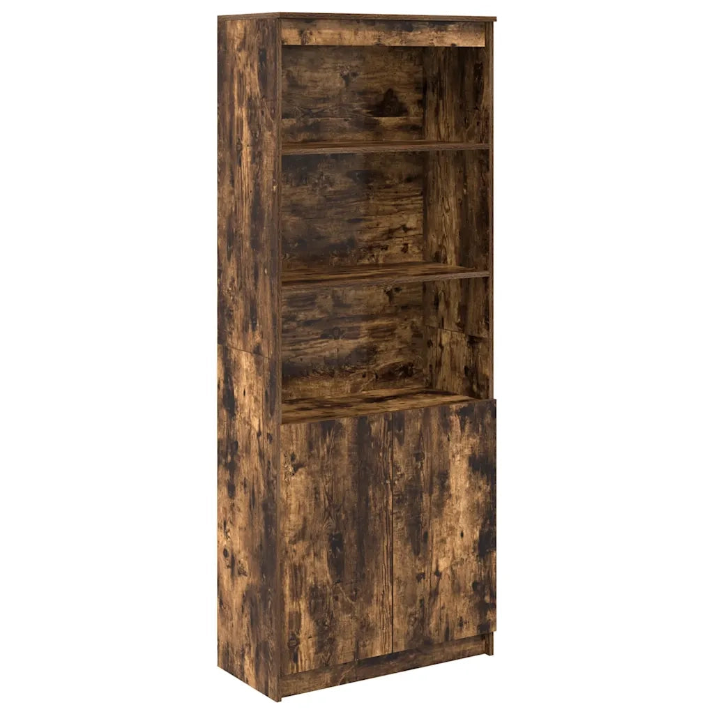 Credenza | Madia | Buffet da pranzo | Armadio da pranzo Rovere Fumo 70x35x180 cm in Legno Multistrato