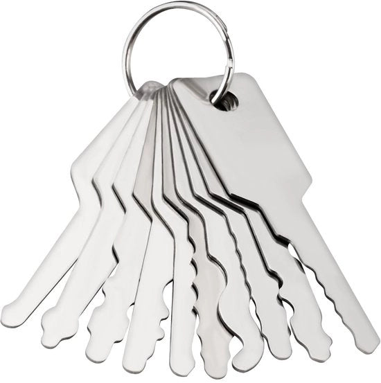 Chiave Master di Emergenza - Set di Chiavi Portatile e Versatile - Argento - Utilizzo Professionale - Soluzioni di Emergenza per Fabbri di Chiavi...