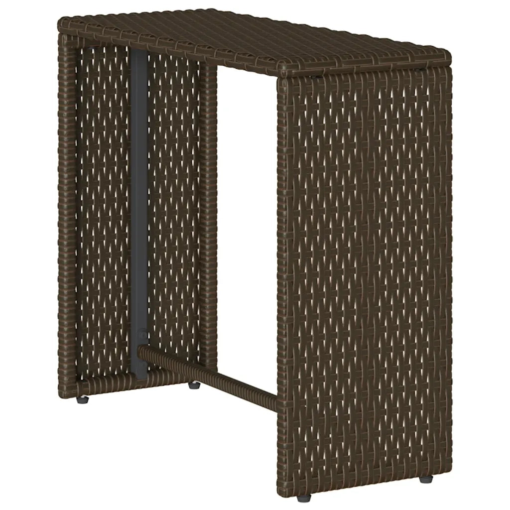 Set Divano da Giardino 5 pz con Cuscini Marrone in Polyrattan