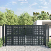 Cancello da Giardino Antracite 300x150 cm in Acciaio 154568
