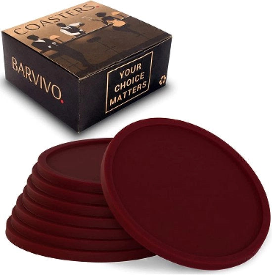 Set di sostituenti di bicchiere, 8 pezzi, protezione per tavolo per tutti i tipi di superfici, legno, granito, vetro, pietra di bardiglio, pietra arenaria, marmo, tavoli in pietra, sostituenti morbidi perfetti per tutti i bicchieri.