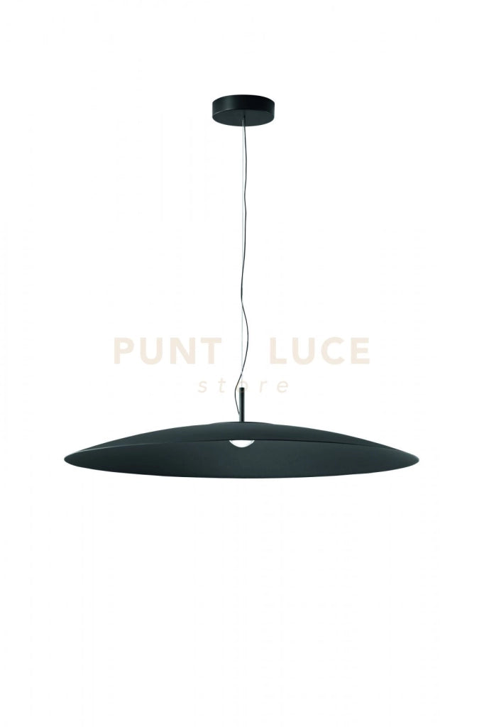 SOSPENSIONE 1 LUCE ELLE A LED 18W 3000K 1719LM  D.90CM NERO