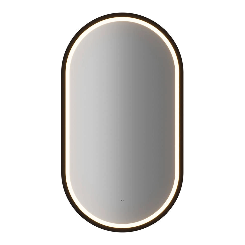 Set NEWPORT Mobile Pensile Sottolavabo con Lavandino e Specchio LED - Effetto Rovere [en.casa]