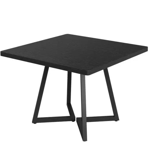 Tavolo da pranzo quadrato industriale 80 cm in MDF e metallo nero