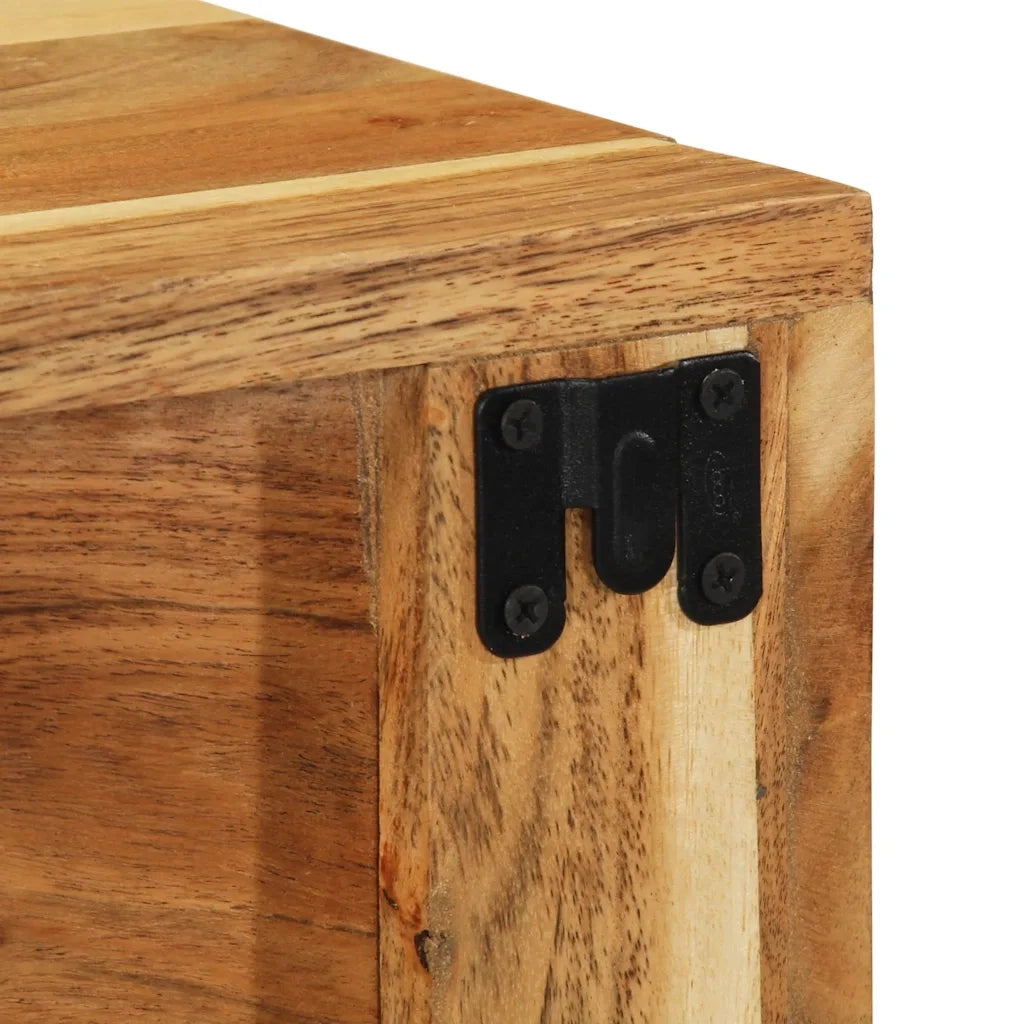vidaXL Mobile TV a Parete 60x30x19 cm in Legno Massello di Acacia