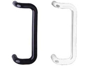 MANIGLIONE ZANCATO IN NYLON- - mm.333x146x84h. - interfori mm.300 col. bianco - 2 pezzi