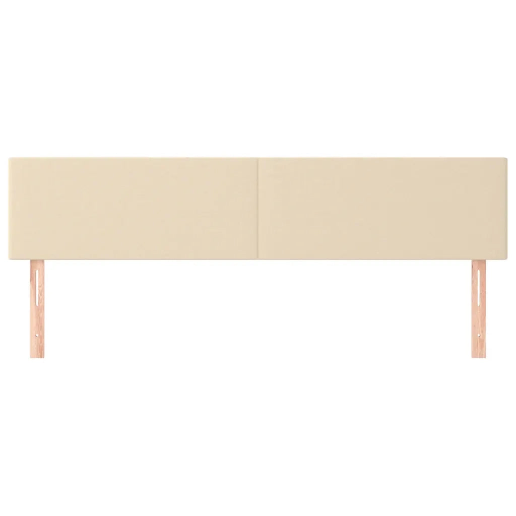 Testiera 2 pz Crema 100x5x78/88 cm in Tessuto