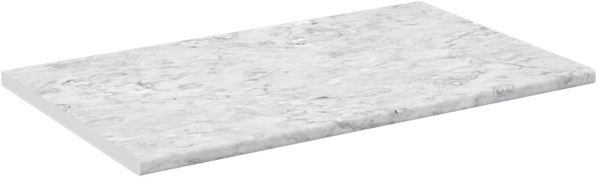 Top cucina R-Line, Bianco/marmo, 100 cm, adatto per il montaggio su mobili base e piani di lavoro