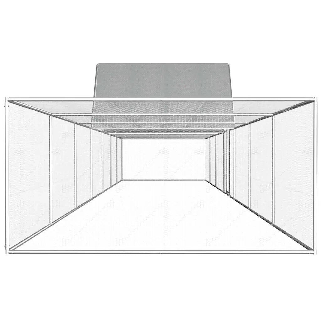 Pollaio 14x2x2 m in Acciaio Zincato 144564