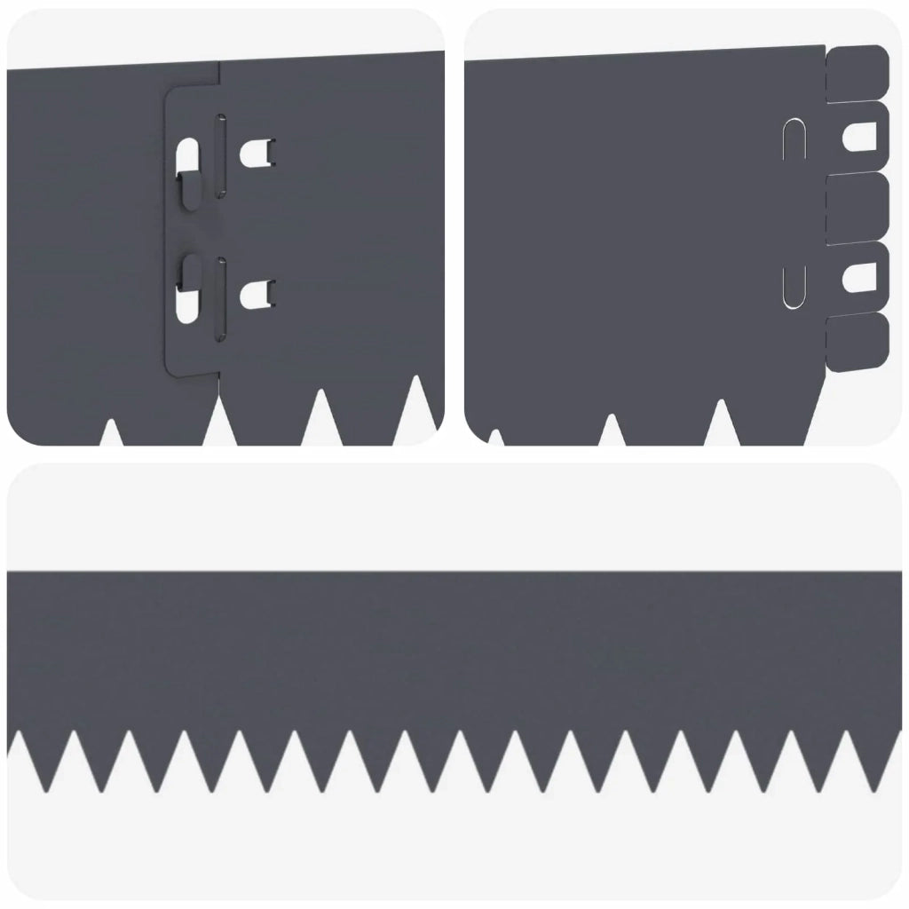 Bordura per Prato 10 pcs 103 x 10 cm Acciaio Antracite 8008428