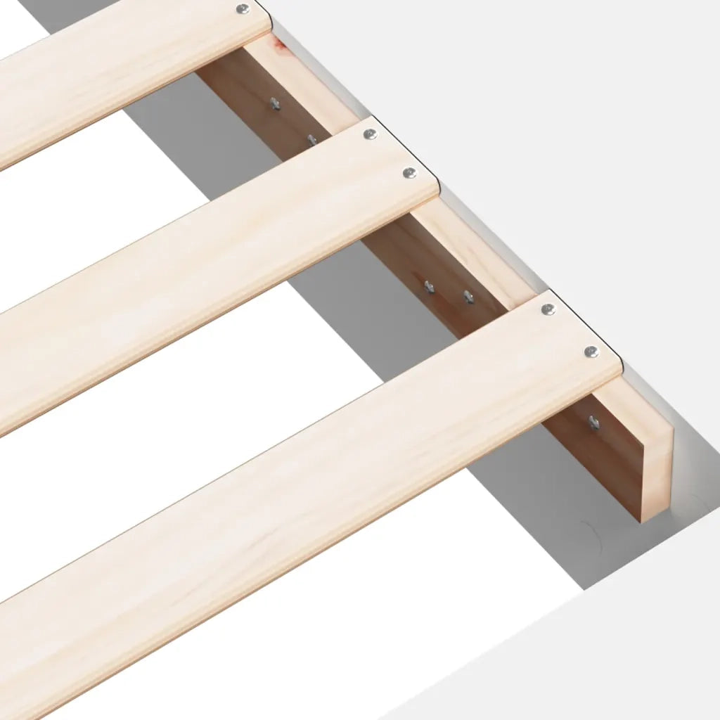 Letto singolo | Letto per adulti | Giroletto Bianco 75x190 cm in Legno Multistrato