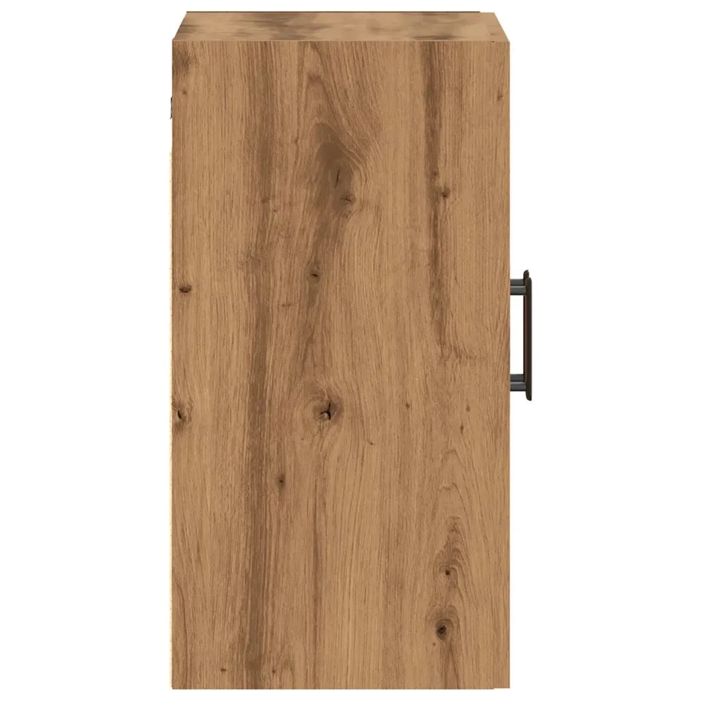 Mobile contenitore sospeso a parete grande capacità 60 x 31 x 60 cm finitura rovere ingegnerizzato realizzato artigianalmente 02_0051139