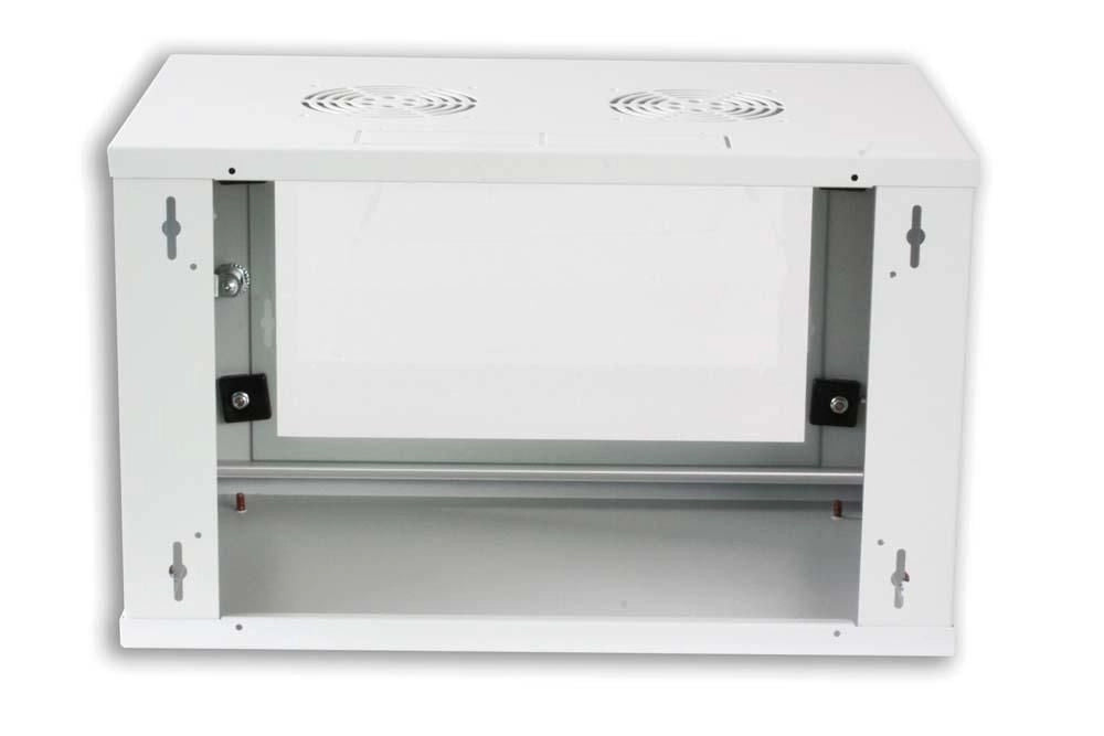 Armadio Rack 19'' a muro 16 unità prof. 400 Grigio Assemblato