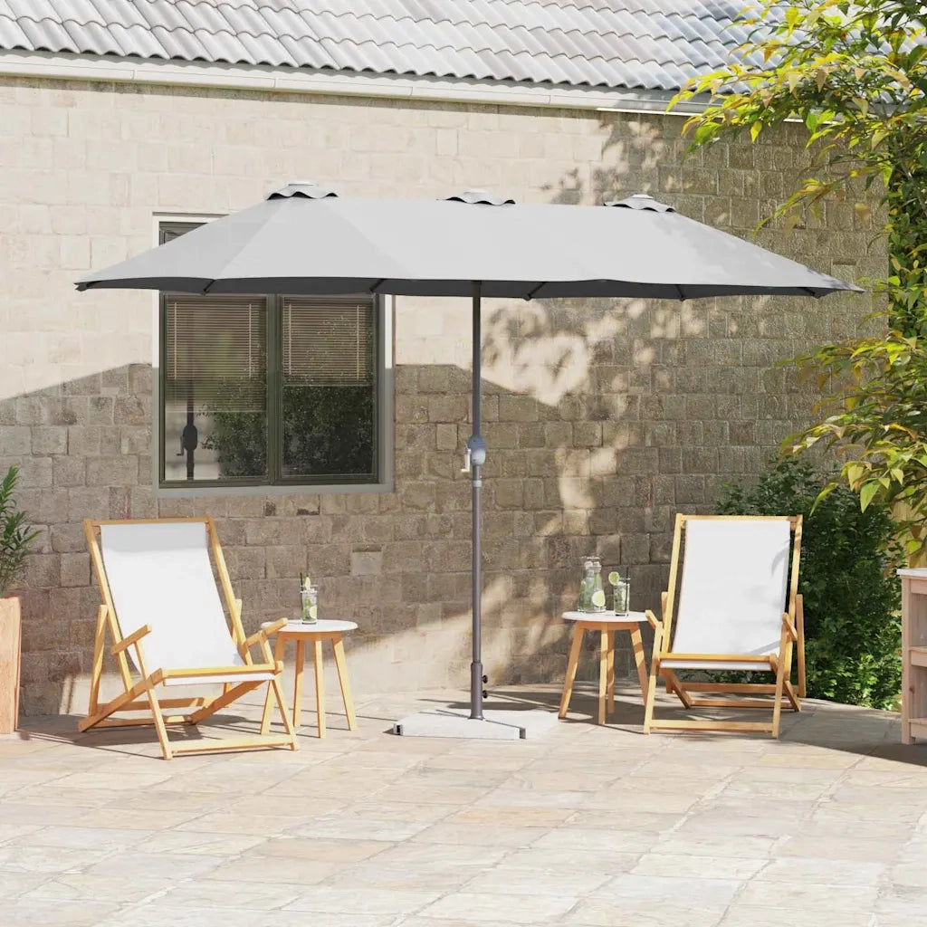 Ombrello da giardino-Ombrellone da spiaggia Sabbia 370 x 197 x 239 cm