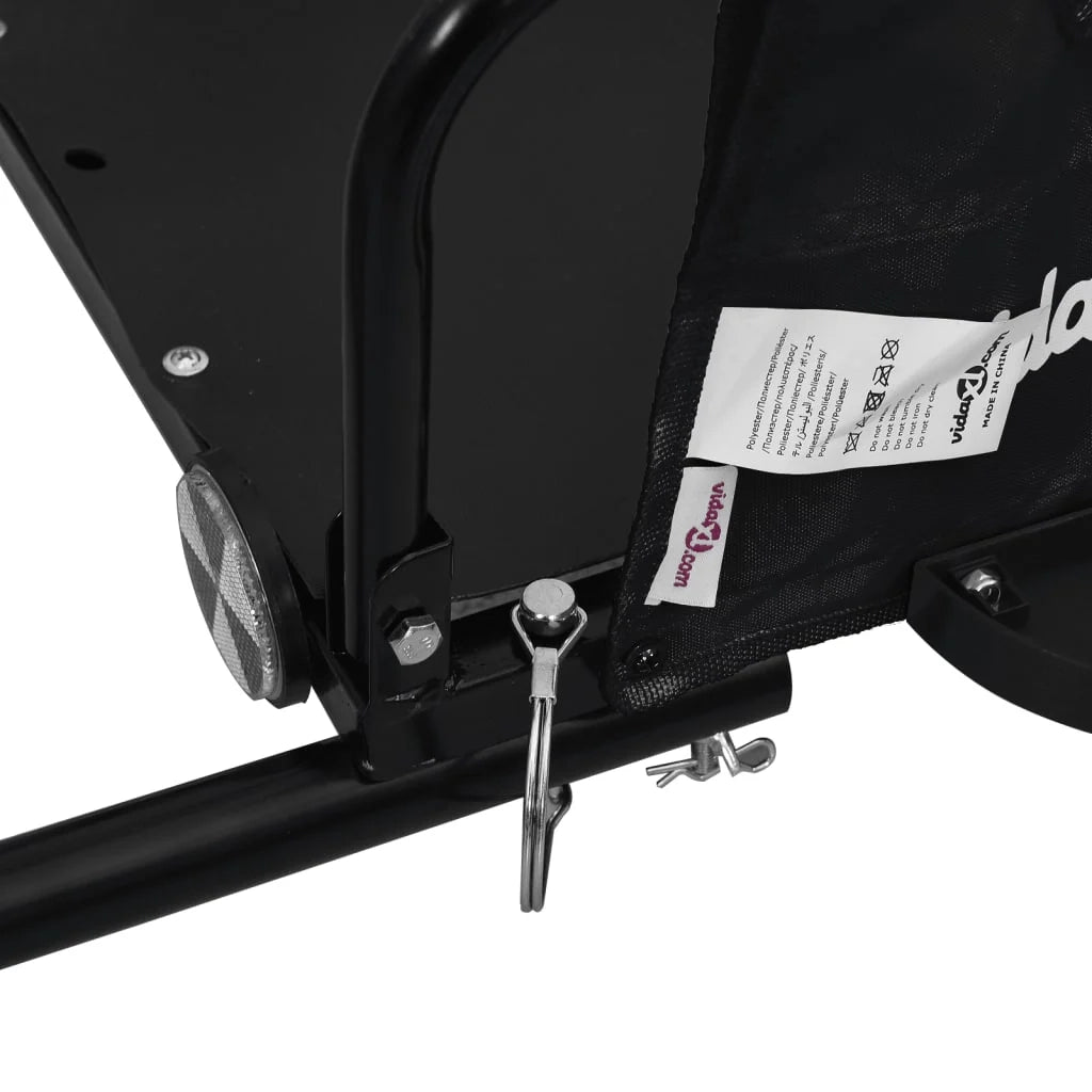 Rimorchio per trasporto biciclette tessuto Oxford ferro nero 02_0044400