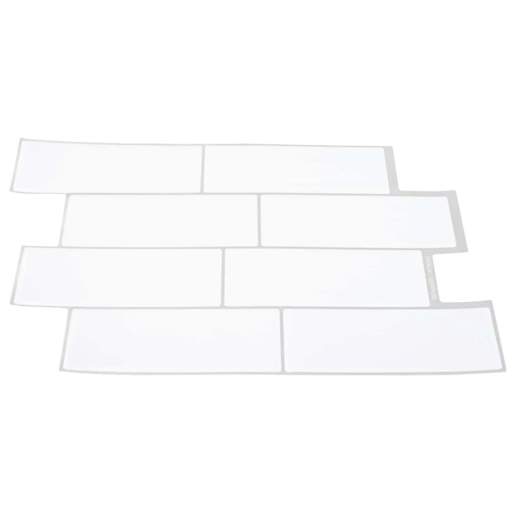 Piastrella subway 20 pz Bianco e Grigio 29 x 21 cm CFW4088697