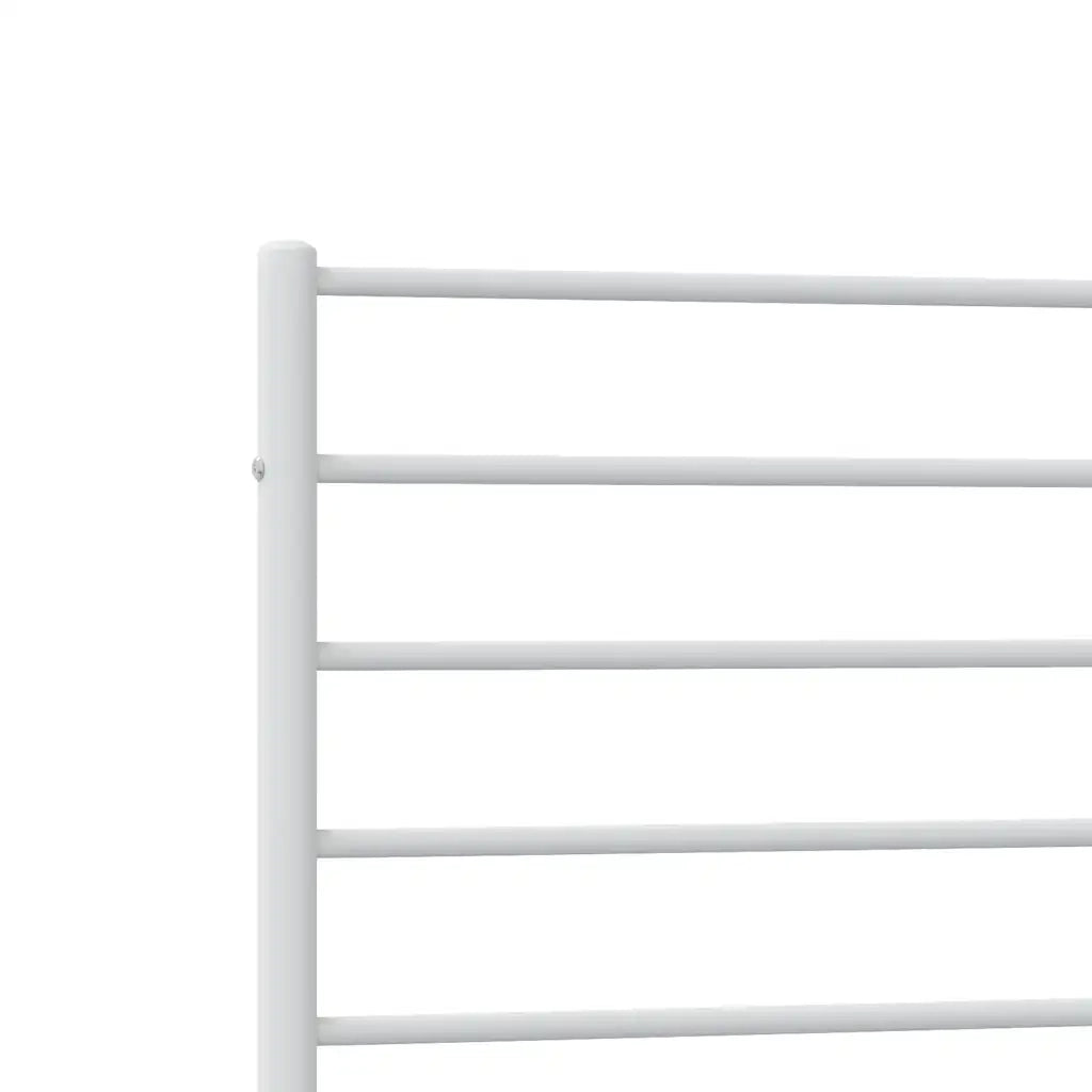 Giroletto con Testiera Metallo Bianco 80x200 cm