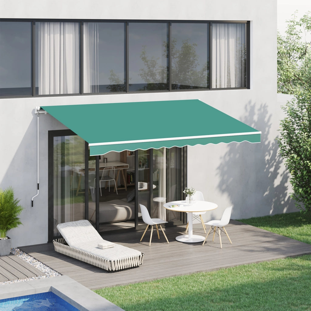 Toldo da Parete con Braccio Articolato ¨C Zephmum ¨C Verde 295x245 cm