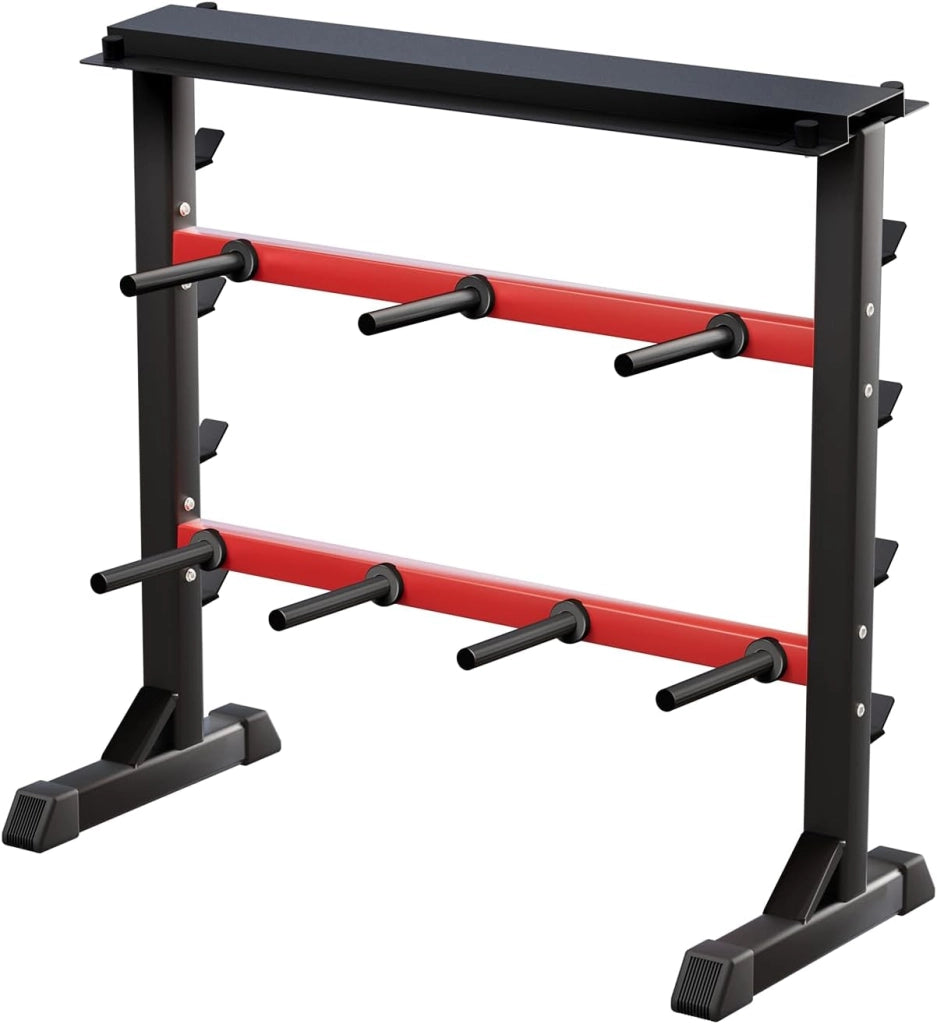 Supporto per manubri, supporto per bilancieri a 3 livelli, in acciaio, supporto per bilanciere corto, per casa, palestra, per manubri, kettlebell, max. 300 kg, 96 x 47 x 100 c