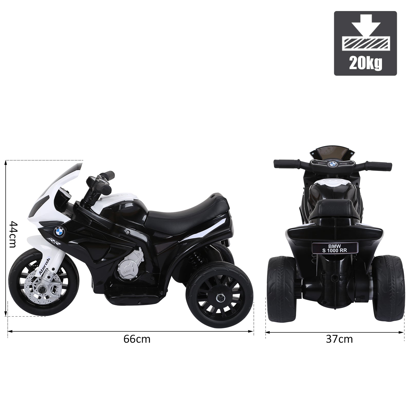 Moto Elettrica per Bambini 6V con Licenza BMW S 1000 RR Bianca