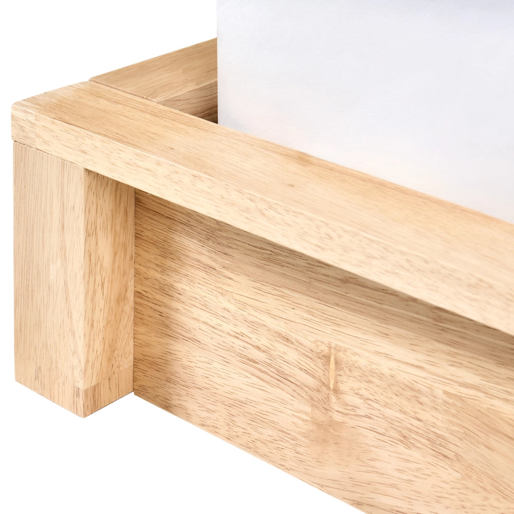 Letto con rete in legno marrone chiaro 180 x 200 cm senza testiera, design minimalista