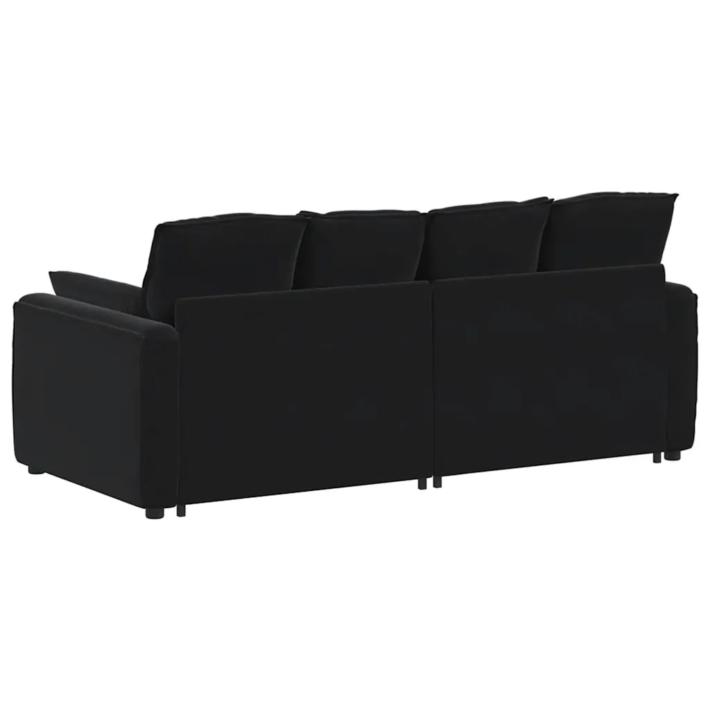 Divano Modulare con Cuscini Nero CFW6725477