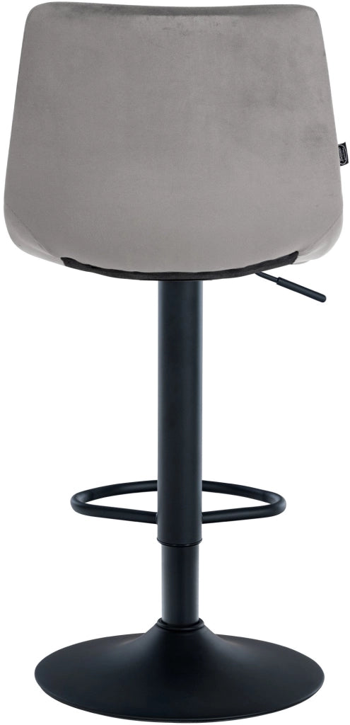 Sgabello Jerry Velvet grigio,nero