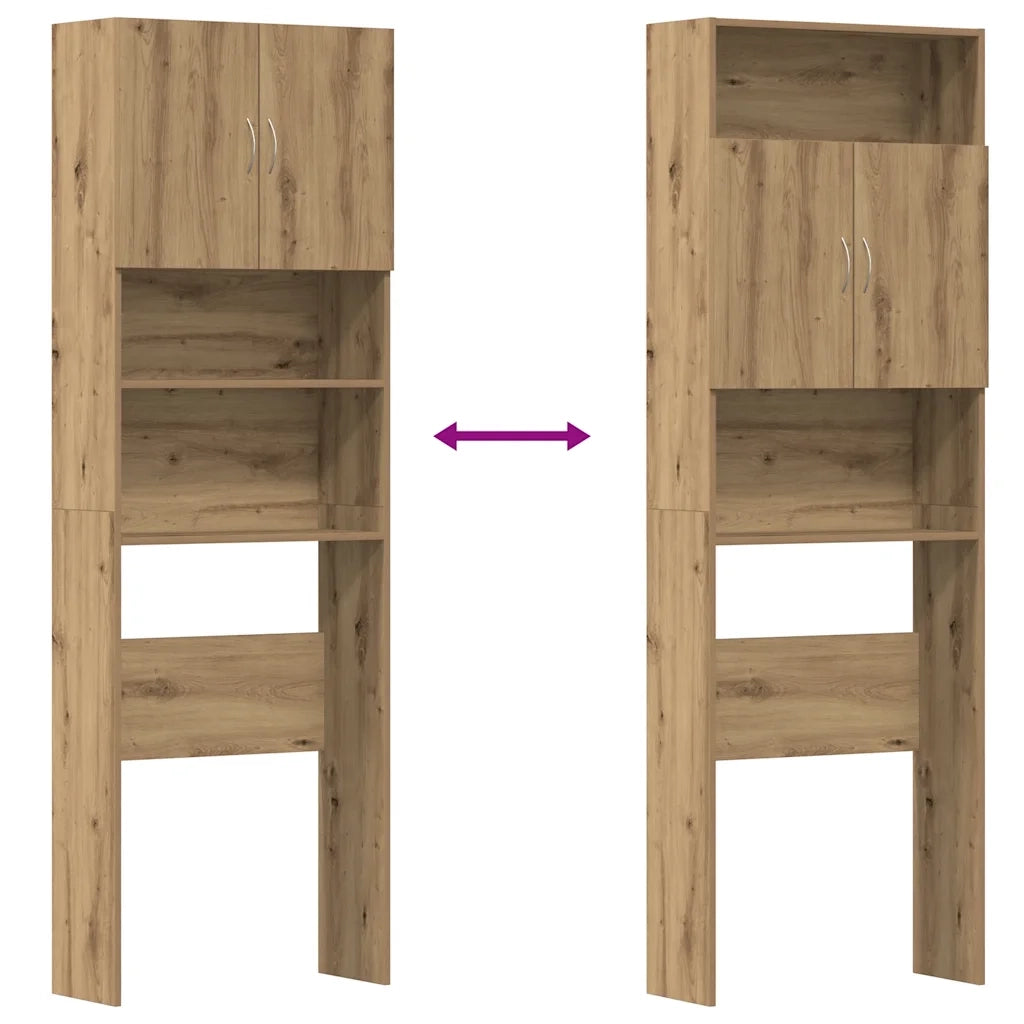 Mobile Lavatrice Rovere Artigianale 64x24x190 cm in Truciolato 859135