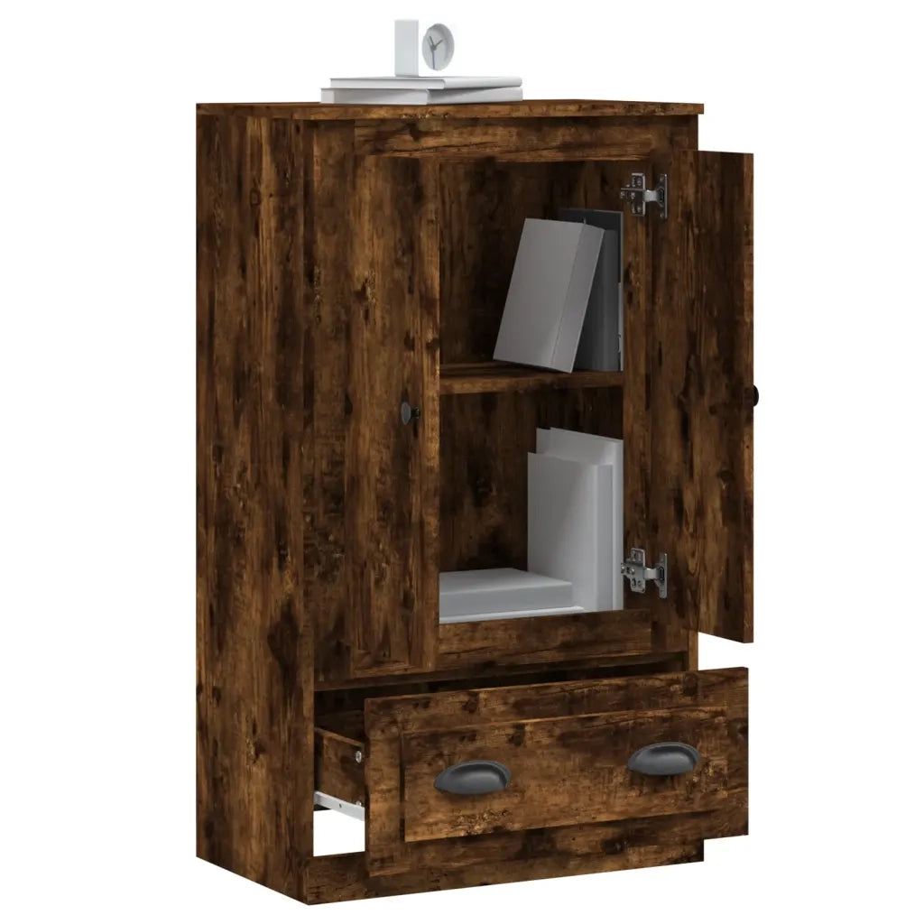 Credenza | Madia | Buffet da pranzo | Armadio da pranzo Rovere Fumo 60x35,5x103,5 cm in Legno Multistrato