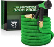 Tenda estensibile per giardino con 8 funzioni valvola luce peso leggero anti-kink flessibile tessuto extra resistente - 75ft verde