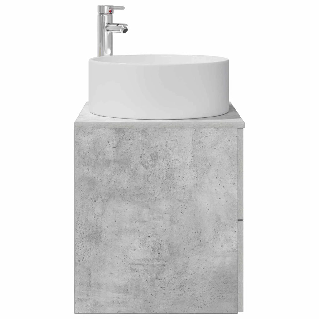 Mobile Lavabo da Parete Grigio Cemento 49,5 x 44,5 x 65,5 cm