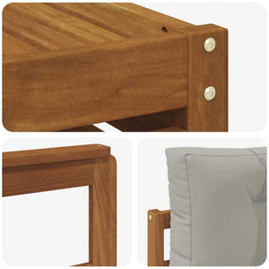 Set di divani da esterno 7 pcs Grigio Naturale e Chiaro 3373046