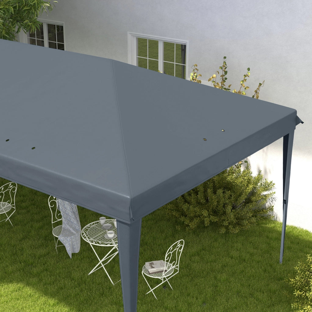 Gazebo da Giardino Pop-up 6x3 m Pieghevole Tendone per Feste con Sacca di Trasporto Grigio