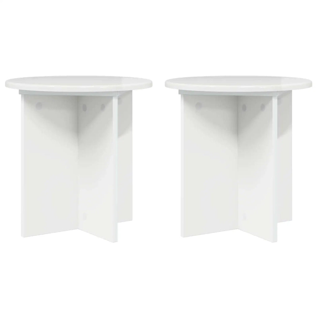 Supporto per piante 2 pcs Bianco Lucido 40 x 40 x 40 cm