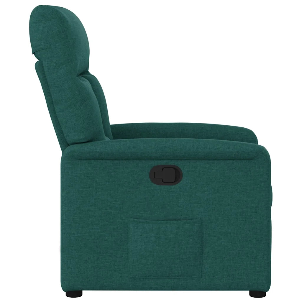 Poltrona Reclinabile in Tessuto Verde Scuro 4015548