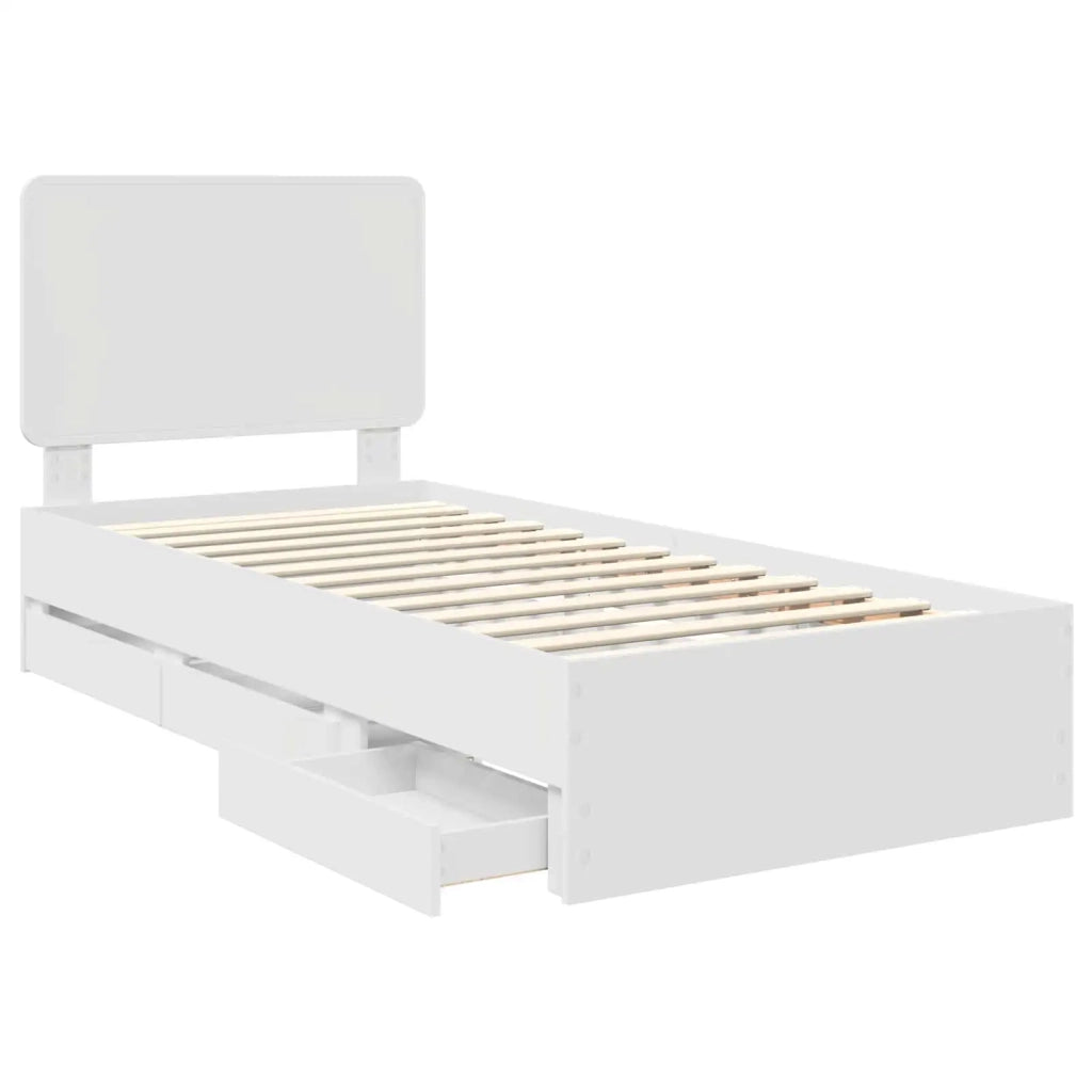 Struttura del letto Bianco 75 x 190 cm Legno Ingegnerizzato 3412644