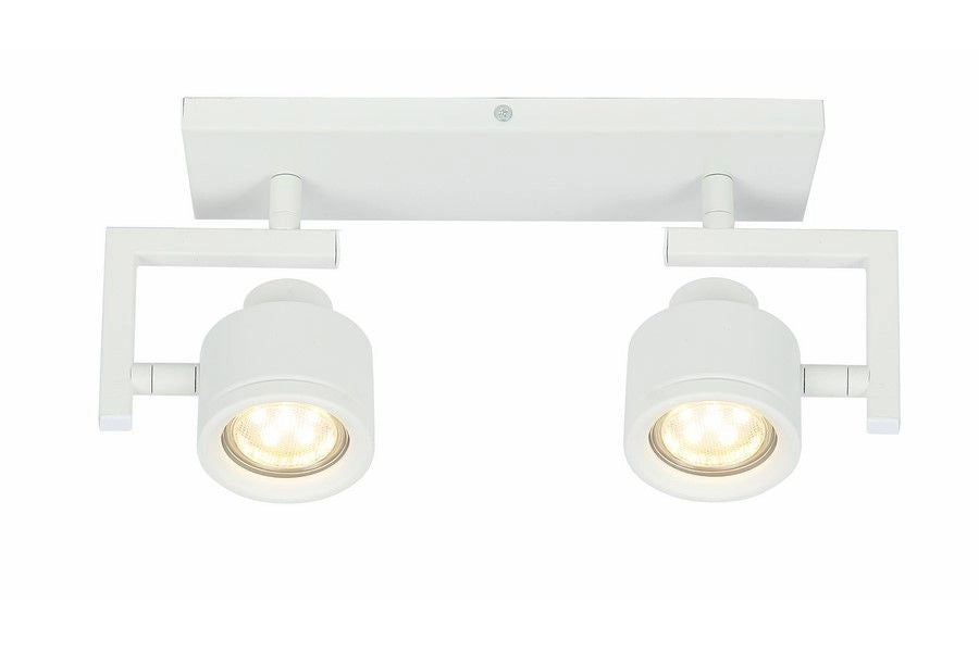 Faretto soffitto doppio bianco orientabile GU10 Alenis2 Reality