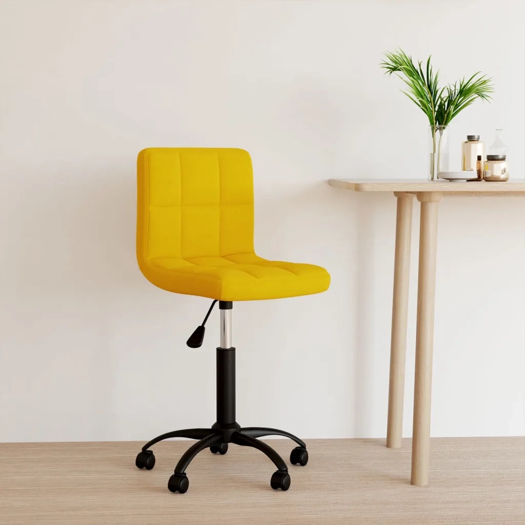 Sedia da Ufficio Girevole Giallo Senape in Velluto cod mxl 27420