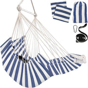 Sedia a sospensione cocoon con supporto pedale e cuscini - Sedia a sospensione per letto - Inclusa attacco di corda - Estensore metallico pieghevole - Tela di cotone soffice - Sacco laterale in cotone tessuto