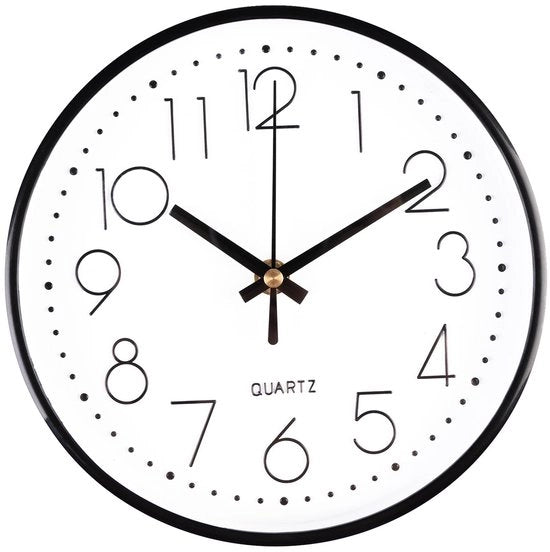 CIMOYBAI 20 cm orizzontale quadrata parete orologio senza suono ticchettante, 8 pollici moderno, silenzioso, adatto per ufficio, soggiorno, cucina, scuola, camera dei bambini (bianco)