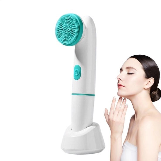Borsetto per pulizia del viso, schiuma elettrica per il viso, trapano per il viso con design ricaricabile e impermeabile per uso quotidiano in casa o in viaggio, 1 pezzo
