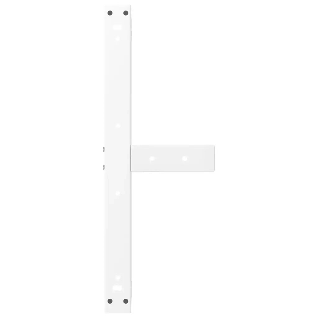 Gambe per Tavolino da CaffÃ¨ a Forma di T 2 pz Bianche 70x25x(42-43) cm Acciaio