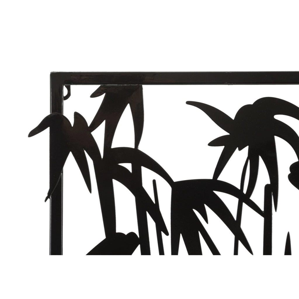 Decorazione in Metallo e Legno Bamboo, Marrone, Metallo, 58x2x80 cm