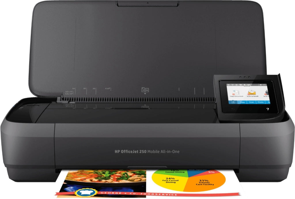 Hp officejet mobile 250 wireless all-in-one colore stampante, fotocopiatrice, scanner - CZ992A#BHC